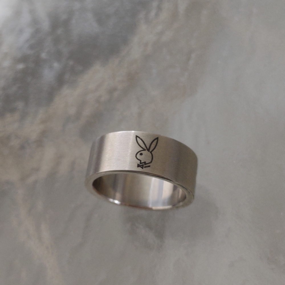 Playboy stainless steel ring.  Collector item